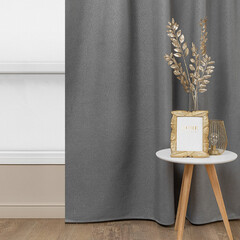 Штора имитация льна серая 160х260 см Amore Mio (94615) - фото 3