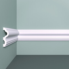 Молдинг из экополимера ударопрочный 60х18х2000 мм под покраску Bello Deco XPS M 6 белый - фото 4