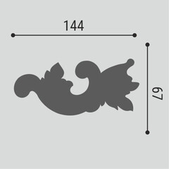 Угол к молдингу из экополимера ударопрочный 144х67х17 мм Bello Deco М10Н1 (2 шт.) - фото 4