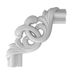 Угол к молдингу из экополимера ударопрочный 186х186х17 мм Bello Deco М10 - фото 1