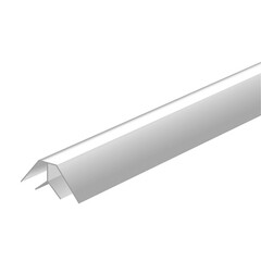 Изображение товара Угол внутренний для панелей 10х3000 мм ПВХ серый