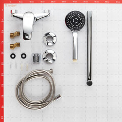 Смеситель для ванны Corsa Deco Wave L хром однорычажный с длинным изливом с лейкой (1010686) - фото 2