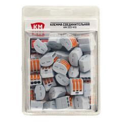 Клемма на 3 провода КМ 222-413 0,08-(2,5)4 кв.мм с рычажками без пасты (50 шт.) (ЦБ-00021622) - фото 3