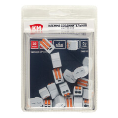 Клемма на 2 провода КМ 222-412 0,08-(2,5)4 кв.мм с рычажками без пасты (20 шт.) (ЦБ-00021626) - фото 3