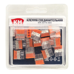 Клемма на 3 провода КМ 2273-203 0,5-2,5 кв.мм самозажимная без пасты (20 шт.) (ЦБ-00021632/5109) - фото 2