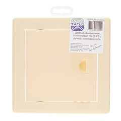 Люк ревизионный Центр Тагис ЛР пластиковый 150х150 мм врезной слоновая кость - фото 2