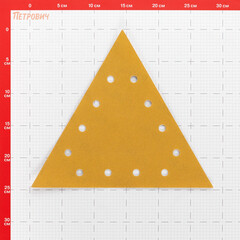 Лист шлифовальный треугольный Abraforce Gold 280 мм Р240 на липучку бумажная основа (3 шт.) (АМ191023) - фото 2