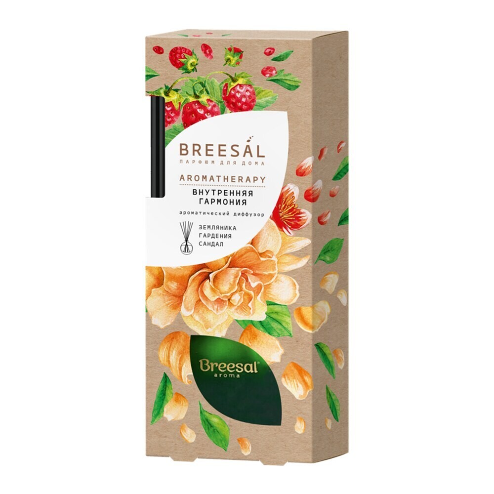 

Аромадиффузор с палочками Breesal Aromatherapy Внутренняя гармония 70 мл, Зеленый