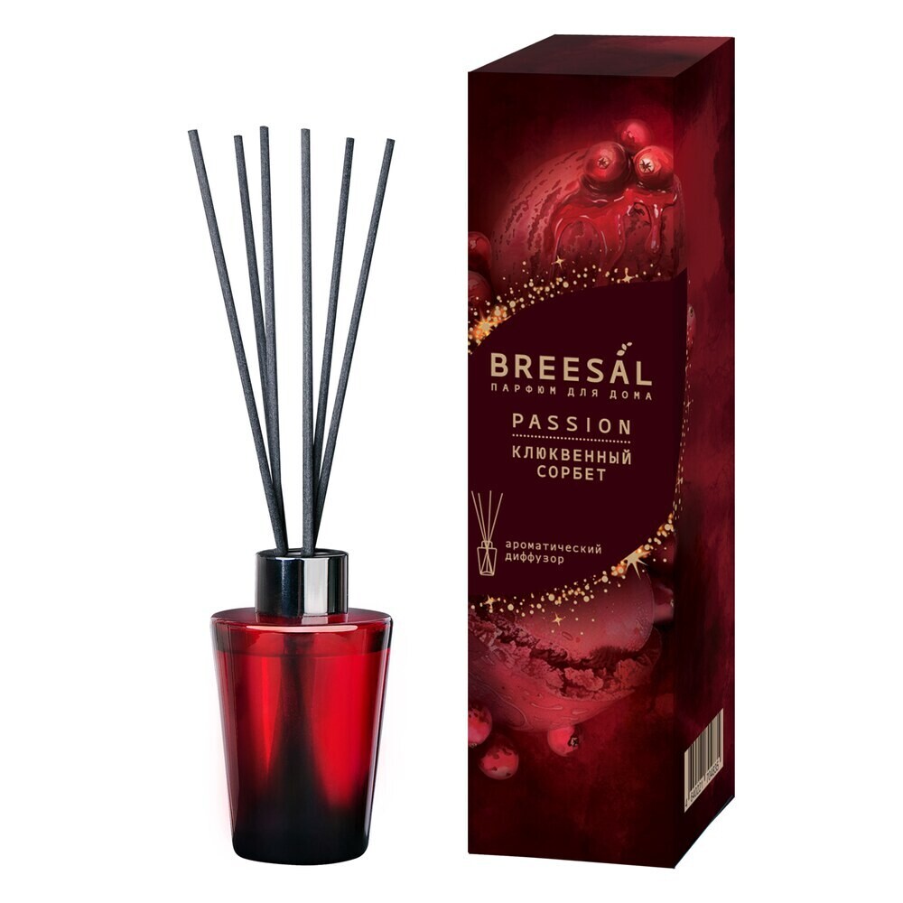 Изображение товара Аромадиффузор с палочками Breesal Passion Клюквенный сорбет 70 мл