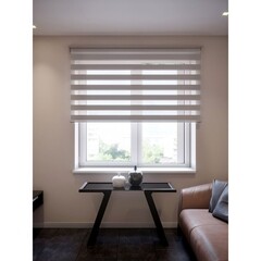 Рулонная штора день-ночь 160х180 см Decofest Бейс эко-бежевая - фото 7