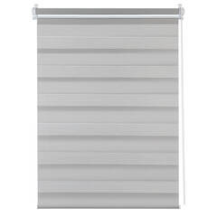 Рулонная штора день-ночь 50х160 см Decofest Бейс мини серая - фото 9