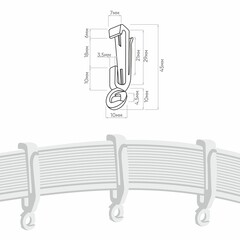 Карниз потолочный пластмассовый однорядный гибкий Лайт 350 см белый - фото 3