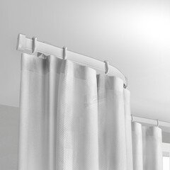 Карниз потолочный пластмассовый однорядный гибкий Лайт 350 см белый - фото 2