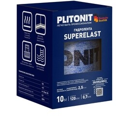 Изображение товара Лента гидроизоляционная Plitonit SuperElast 12 см 10 м