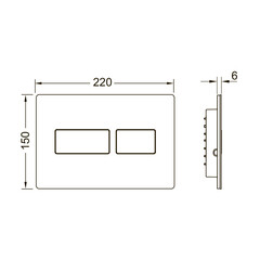Клавиша смыва для инсталляций Тece Solid хром глянцевый (9240431) - фото 2