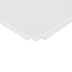 Кассета для подвесного потолка 600х600 мм Grand Line скрытого монтажа 90° оцинкованная сталь белая (12 шт.) - фото 2