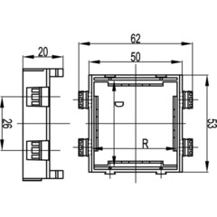 Адаптер для рамки для кабель-канала DKC Viva черный 2 модуля (F0000AB) - фото 2