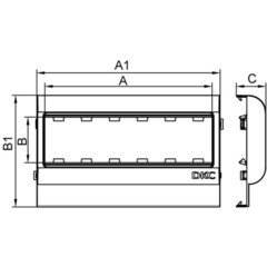 Рамка для кабель-канала DKC In-liner PDA3-45N 100 белая 6 модулей (564) - фото 2