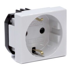 Розетка для кабель-канала DKC Viva серая со шторками 2 модуля (45025DIY) - фото 5