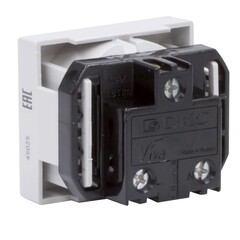 Розетка для кабель-канала DKC Viva серая со шторками 2 модуля (45025DIY) - фото 3