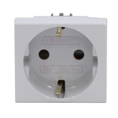 Изображение товара Розетка для кабель-канала DKC Viva серая со шторками 2 модуля (45025DIY)