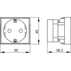 Розетка для кабель-канала DKC Viva черная со шторками 2 модуля (45205) - фото 2