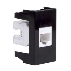 Розетка для кабель-канала компьютерная DKC Viva черная RJ45 1 модуль (45238) - фото 3