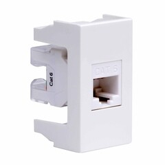 Розетка для кабель-канала компьютерная DKC Viva белая RJ45 1 модуль (45058) - фото 5