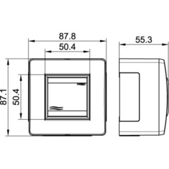 Коробка монтажная с выключателем для кабель-канала DKC Brava белый 1 модуль (10002) - фото 2