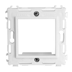 Адаптер для рамки для кабель-канала DKC Brava белый 2 модуля (75020W) - фото 1