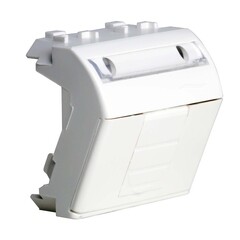 Розетка для кабель-канала компьютерная DKC Brava белая RJ45 1 модуль (76655B) - фото 5