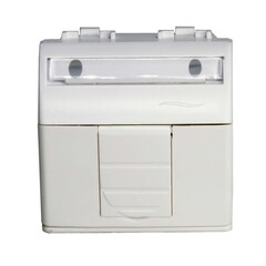 Розетка для кабель-канала компьютерная DKC Brava белая RJ45 1 модуль (76655B) - фото 1