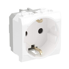 Розетка для кабель-канала DKC Brava белая со шторками 2 модуля (76482BDIY) - фото 4