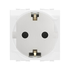 Розетка для кабель-канала DKC Brava белая со шторками 2 модуля (76482BDIY) - фото 1