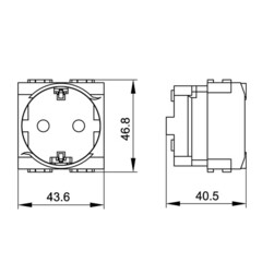 Розетка для кабель-канала DKC Brava белая со шторками 2 модуля (76482BDIY) - фото 2