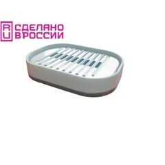 Мыльница для ванной Primanova Lenox настольная пластик белая (M-E32-01/1) - фото 2