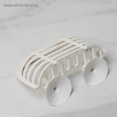 Мыльница для ванной Полимербыт с держателем на присоске пластик (4322000) - фото 9