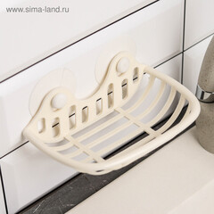 Мыльница для ванной Полимербыт с держателем на присоске пластик (4322000) - фото 8