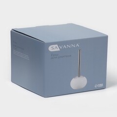 Ершик для унитаза Доляна Wave напольный керамика/пластик белый (10666058) - фото 2