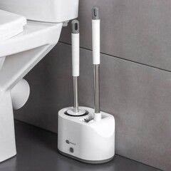 Ершик для унитаза Savanna напольный пластик/силикон белый (9822060) - фото 3