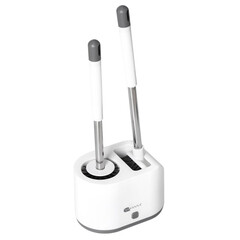 Ершик для унитаза Savanna напольный пластик/силикон белый (9822060) - фото 1