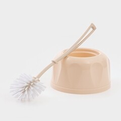 Ершик для унитаза Альтернатива напольный пластик бежевый (6628618) - фото 2