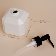 Дозатор для мыла Sima Land Артемида настольный керамика белый (5459647) - фото 5