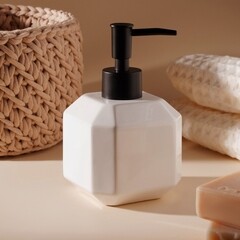 Дозатор для мыла Sima Land Артемида настольный керамика белый (5459647) - фото 2