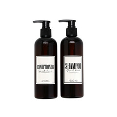 Набор дозаторов для шампуня и кондиционера See You Home Sweet Home пластик белый/коричневый - фото 1