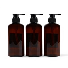 Набор дозаторов для шампуня/геля/кондиционера See You Home Bathroom Visual пластик коричневый/черный - фото 5