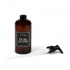 Набор дозаторов для шампуня/геля/кондиционера See You Home Bathroom Visual пластик коричневый/черный - фото 3