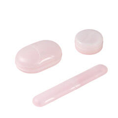 Изображение товара Набор аксессуаров дорожный Доляна 3 предмета пластик прозрачный