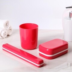 Набор аксессуаров дорожный Полимербыт 3 предмета пластик - фото 3