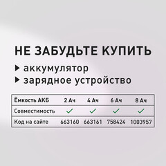 Мини-пила цепная аккумуляторная КМ АТОМ 18 В 6" шаг 1/4" паз 1,3 мм 38 звеньев без АКБ и ЗУ (CMCS-182BL) - фото 5